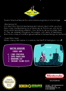 Super Adventure Quests (Europe) (Unl) box cover back